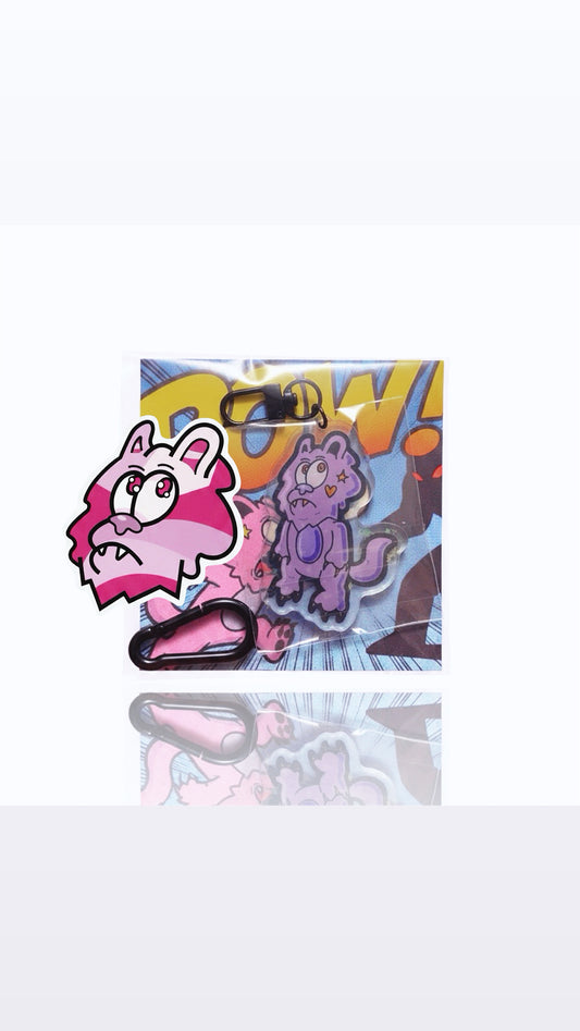 Pouncy Holographic Keychain